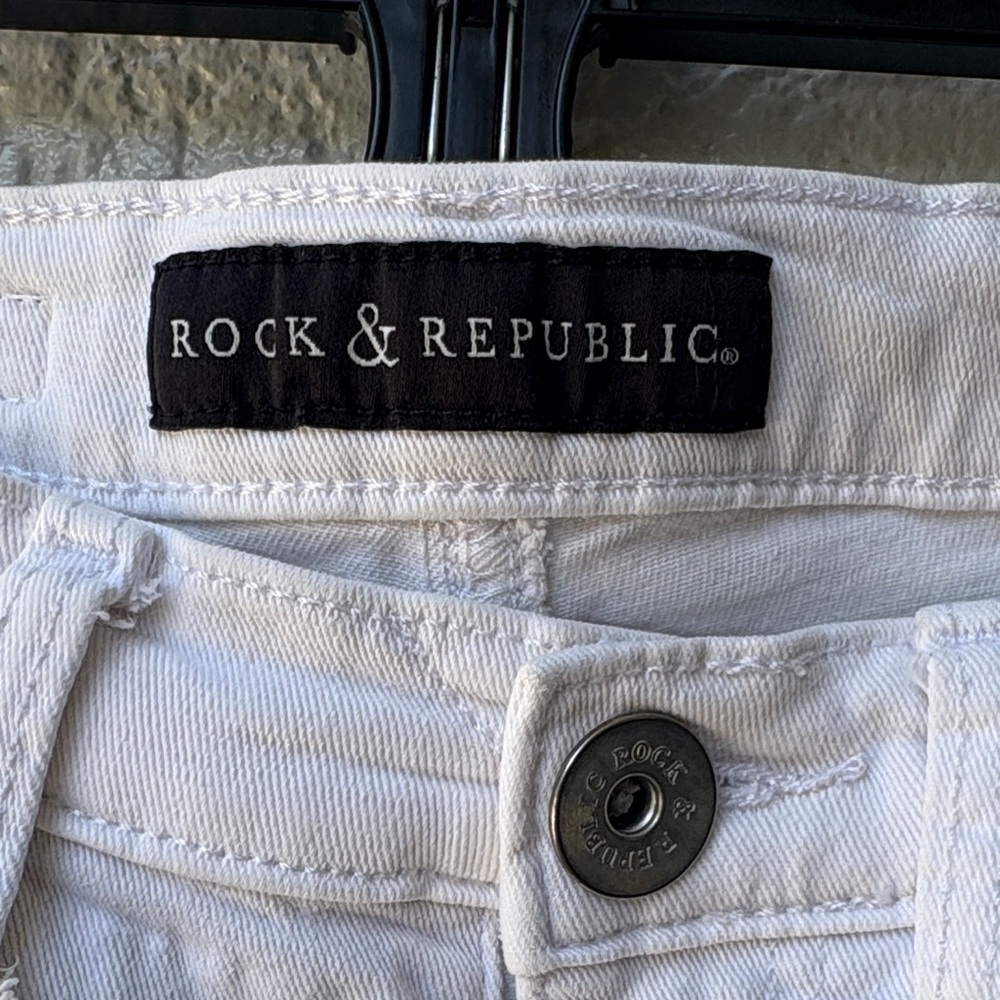 Rock & Republic Berlin Super Skinny White Jeans - Picture 6 of 9